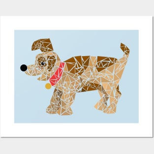 Geometric dog Posters and Art